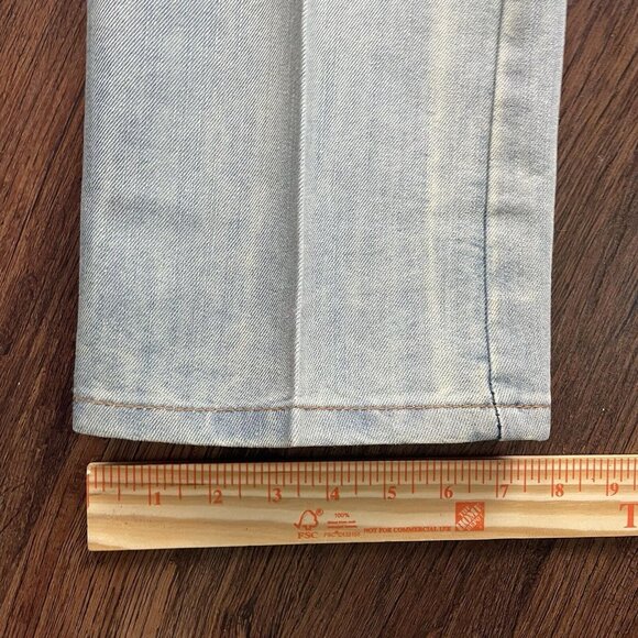 Red Ape Jeans Mens 34 Blue Denim Baggy Wide Leg Hip Hop Rap Streetwear Y2K - Picture 9 of 10